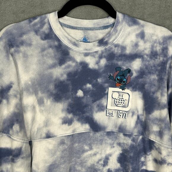 Disney Spirit Jersey Womens Extra Small Blue tie Dye Lilo Stitch Experiment 626 - Picture 3 of 12